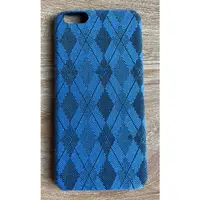 在飛比找蝦皮購物優惠-學院風 編織 藍色菱格紋 麂皮 IPhone6 plus/i