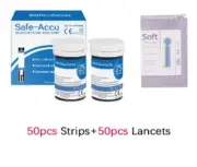 Glucose Sugar Diabetes 50 Test Strips & 50 Lancets For Sinocare Safe Accu