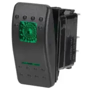 Narva 63124BL 12 Volt Illuminated Off/On Sealed Rocker Switch (Green)