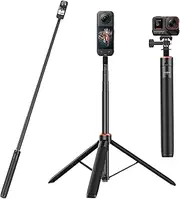 2-in-1 Extendable Selfie Stick Tripod for Insta 360 X5/X4/X3/ONE X2/ONE X/ONE RS (1-Inch 360 Excluded)/Ace Pro/Ace Pro 2 Camera (Insta360 Accessories)