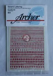 Archer (Various Scales) Generic Hand Lettering WWII Vehicles (Red) AR35109R