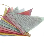 400cm Linen Banners Pennants 12 Flags Hanging Banners For Home Or Party