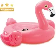 Inflatable Flamingo Pool Float Kids 88lb Capacity 70" with Handles Pink