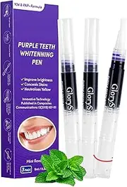 Teeth Whitening Pen, Teeth Whitening, Purple Teeth Whitening Pen, Teeth Whitening Pen, Quick Removal of All Stains, Teeth Very Easy at Home Whitening, Pack of 3
