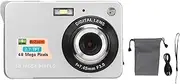 4k Digital Camera for Photography, 8 Zoom Digital Point and Shoot Cameras with 2.7in LCD Monitor, 48MP Anti Shake Vlogging Camera HD Camcorder for Travel (Silver)