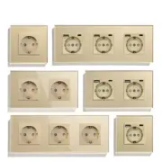Single Wall Socket With Type-C USB Ports Double Triple Sockets Power Outlets