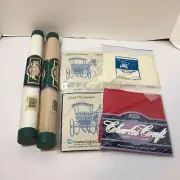 6 Pieces 14 Count Aida Cloth Cross Stitch Fabric Charles Craft Red Blue White