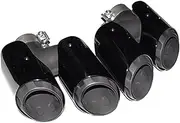 Compatible For Porsche Macan 2014 To 2024(Type 95B) Exhaust tip Upgrade Stainless Steel Triple Layer GTS Black Muffler Tip Nozzle(14-17 Black B)