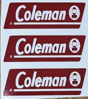 THREE NEW COLEMAN REPLACEMENT DECALS LANTERN STOVE MODERN EDITION FREE SHIPPING