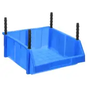 Plastic Shelf Bins 13.8" x 12" x 5.9" Wall Mounted Storage Bins, Blue