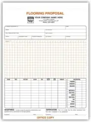 500 Flooring Proposal Estimate Nebs/Deluxe No. 265 / 3 Part Carbonless