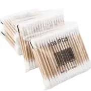 500Pcs Double Head Cotton Swab Women Makeup Cotton Buds Tip for Wood Sticks Nose