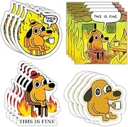 GRITKULTURE This is Fine Morale Meme Sticker Assorted 16 Pack for Cars, Trucks, Windows, Scrapbooking, Laptop in Support of Military, Tactical Fire Dog
