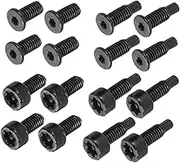 16pcs Set Smart Doorbell Screws Tools for Doorbell Repair Tool Tiny Screws Door Accessories Carbon Steel Alloy Black