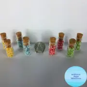 Dollhouse Diggs Miniatures 8 Jars General Store Penny Candy Red Green Blue Yellw