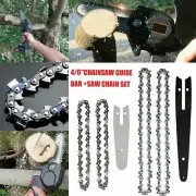 4/6"Saw Chain With Guide Bar Set For Mini Chainsaw Cordless Electric Handheld