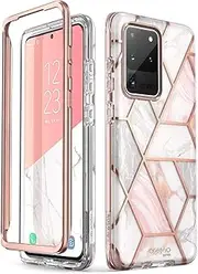 i-Blason Cosmo Series Case for Samsung Galaxy S20 Ultra 5G (2020 Release), Slim Stylish Protective Case Without Built-in Screen Protector, Marble, 6.9'', Galaxy-S20Ultra-Cosmo