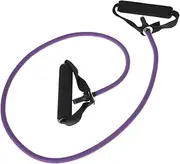 TOYANDONA 1Pc Elastic Fitness Resistance Tubes with Handles Purple Exercise Bands for Home Gym Yoga Outdoor Workouts Portable Durable and Comfortable for All Ages