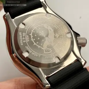 CITIZEN 星辰男錶 42mm 銀圓形精鋼錶殼 黑色潛水錶, 中三針顯示, 運動錶面款 CI00015