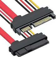 CY SAS to SATA Cable,SFF-8482 SAS 29 Pin to SATA 22Pin Hard Disk Drive Raid Extension Cable with 15 Pin SATA Power Port