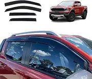 OAD4X4 Weathershields Compatible with Ford Ranger Next-Gen Dual Cab 2022-Onwards, Injection Weather Shields Window Visors Wind Deflectors Sun Rain Guard 4PCS Set