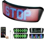 Smart Bike Light USB Rechargeable LED Display Screen Rear Bicycle Helmet Taillight with Turn Signals Light, Speedometer, Bluetooth Control, Waterproof Tail light for Night Ride, Women Men Use