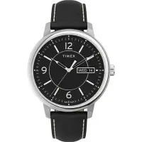 在飛比找Yahoo奇摩購物中心優惠-TIMEX 天美時 風格系列 日期星期顯示 細緻紳士手錶 (
