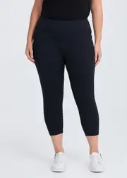 [Taking Shape] Taking Shape Cloud Touch Crop Pocket Legging Size 16 in Black - Plus Size Women's Leggings Black