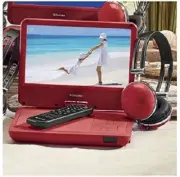 Encore 9" Portable DVD/CD Player with Swivel Screen DVD901RMO - Red