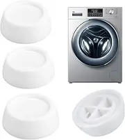 [Swetfela] Pack of 4 Anti-Vibration Mat Washing Machine, Universal Vibration Damper, Washing Machine, Vibration Damper, Non-Slip Mat, Compatible with Bosch, Siemens, Miele Washing Machine, Base Frame,