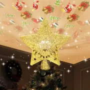 Christmas Tree Topper, 3D Rotating Pattern Projector for Xmas Tree Topper, Ho...