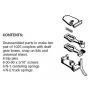 Micro Trains N Scale ~ New ~ BMC Unassembled Brown (1025B) ~ 2 Pair ~ 00102012