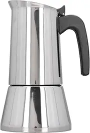 XIASABA Stovetop Pot 430 Stainless Steel Portable Stovetop Coffee Making Pot Ideal for Induction Cooktops for 9 Cups of Rich Coffee Great for Outdoor Use and Home En (9 Cup)