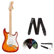 Squier Affinity Series Stratocaster FMT Electric Guitar, Sienna Sunburst Bundle