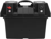 Breakage Proof 12V Trolling Motor Smart Battery Box Power Center with Dual USB Sockets,Weather Proof Boat Marine Battery Power Center for RV Van SUV ATV Camping Truck Car