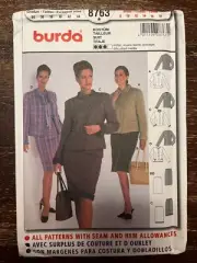 Burda 8763 UNCUT Sewing Pattern, Misses' Suit, Size 8-18
