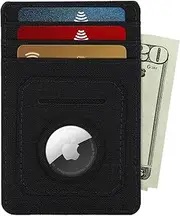 [Pelican] Aegis AirTag Wallet/Card Holder [RFID Blocking] Slim Wallet with Airtag Holder - Holds 7 Cards & Cash w/Quick Access Front Pocket - Durable 500D Cordura - Debit/Credit Card Holder - Black