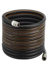 Garden Hose 75ft x 5/8", Custom Length, Heavy Duty, No Kink, Flexible, Rubber