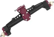 1/10 Front and Rear Axle Set for SCX24 90081 C10 Upgrade Parts 1/24 Scale Plastic Axles Fr&on&t and Rear Portal Axle Front&Rear Bridge Axle Set(Rear red)