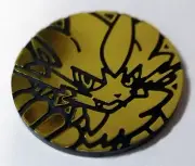 Pokemon Card Sword & Shield Plastic Coin Zeraora Metalic Yellow Japanese