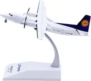 Pre-Built Model Aircraft 12cm for Lufthansa Fokker 50 D-AFFH Diecast Airplane Model 1:200 Scale Aircraft Static Display Model Miniature Airplane Model