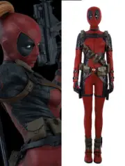 Lady Deadpool Halloween Cosplay Costume Jumpsuit Mask Wanda Wilson Outfit Suit