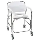 DMI Rolling Shower Chair, Commode, Transport Chair, Rolling Bathroom Wheelchair