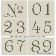 French Old Vintage Style Number STENCIL 4" Paris Chic Cottage Address Home Decor