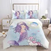 v4855 Bed Sheets Unicorn Duvet Cover with Pillow Cases Bedding Set Sizes Bed Sheets IU4855