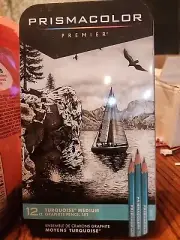 Prismacolor Premier 12 Ct TURQUOISE MEDIUM Graphite Pencil Set #‎24192