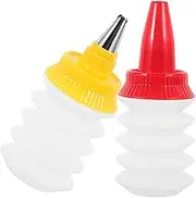 iplusmile 2pcs Cookie Icing Bottles Multi-Function Squeeze Bottles for Cake Decorating Baking Supplies Random Color
