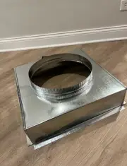 20"x20" Return Air Plenum With 14" Start Collar (Not Intended To Hold A Filter)