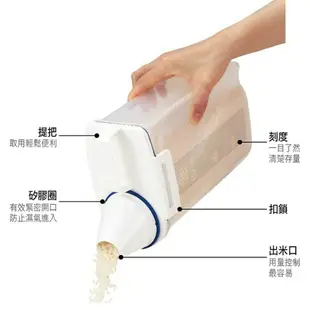 【日本ASVEL】冷藏庫保鮮密封米桶2.5L 米箱儲存桶/密封式保鮮米箱/儲米桶/防潮米桶