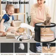 Round Hat Storage Bucket with Handle Hat Box New Hat Bag Hot Storage Travel A2I9